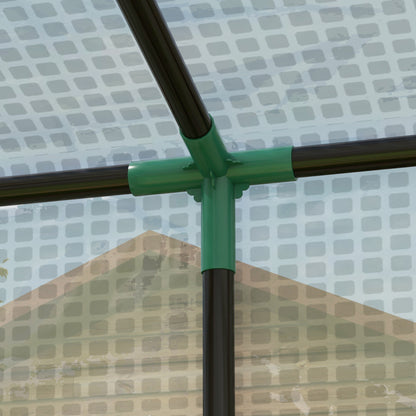 PE Garden Greenhouse, Balcony Greenhouse, Reinforced 140 g/m² Cover, Steel Frame, Roll-Up Zippered Door, 2 Windows, for Vegetables Plants Flowers, Indoor and Outdoor, 196x77x197cm, White