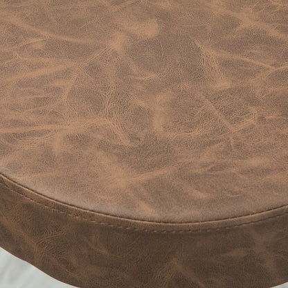 Set of 2 Bar Stools with Footrest, Swivel Kitchen Stools, Adjustable Height, 35x36x64-85cm, Soft Brown