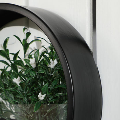 3-Piece Set Planters, Wall Planter, Plant Container for Succulents, Cacti, Wall Vase for Garden, Living Room, Steel, Black