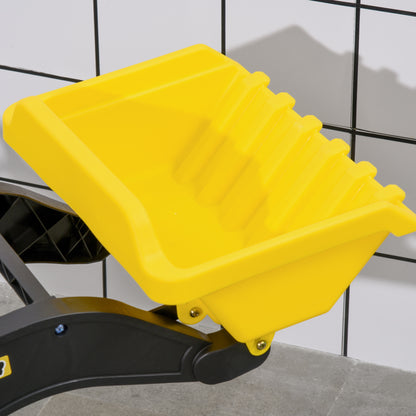 Seat Excavator with Storage Compartment, Ride-On Excavator with Shovel, Pedal Tractor, Sand Excavator Slider Vehicle, Children's Excavator, Slider Excavator, Shovel Excavator for 3-Year-Olds, Yellow+Black