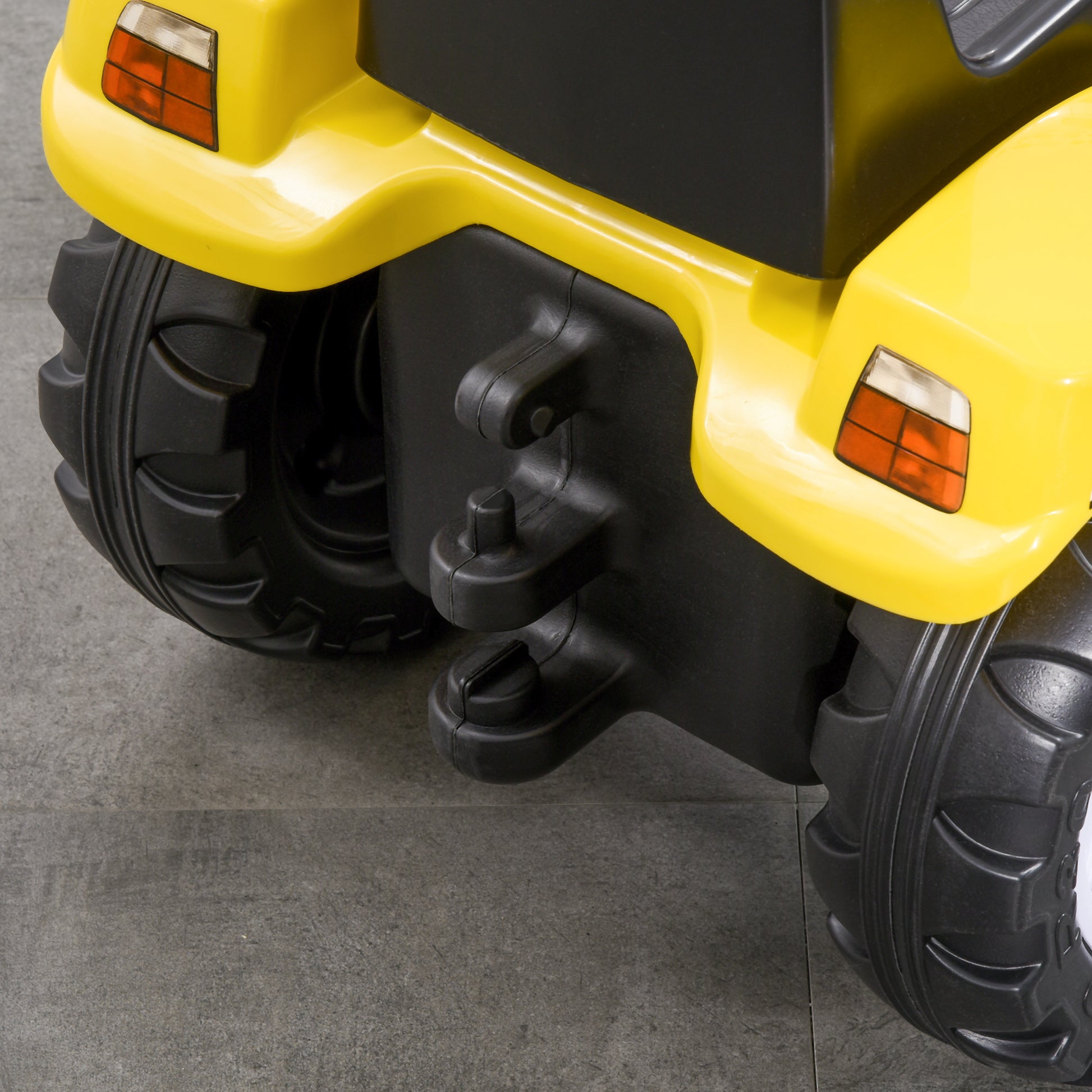 Seat Excavator with Storage Compartment, Ride-On Excavator with Shovel, Pedal Tractor, Sand Excavator Slider Vehicle, Children's Excavator, Slider Excavator, Shovel Excavator for 3-Year-Olds, Yellow+Black