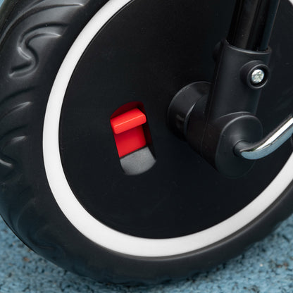 Convertible Tricycle for Children with Adjustable Seat - Pedals - 2 Baskets - Safety Belt - for Children aged 2 to 5 years old - Black