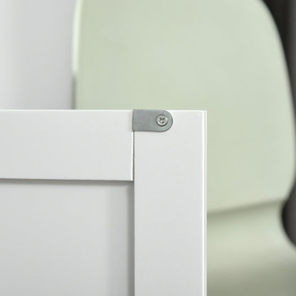 Kitchen Island with Wheels Kitchen Cart Kitchen Sideboard with 2 Drawers 3 Doors and Side Bar for Dining 121x46x91 cm Oak and White