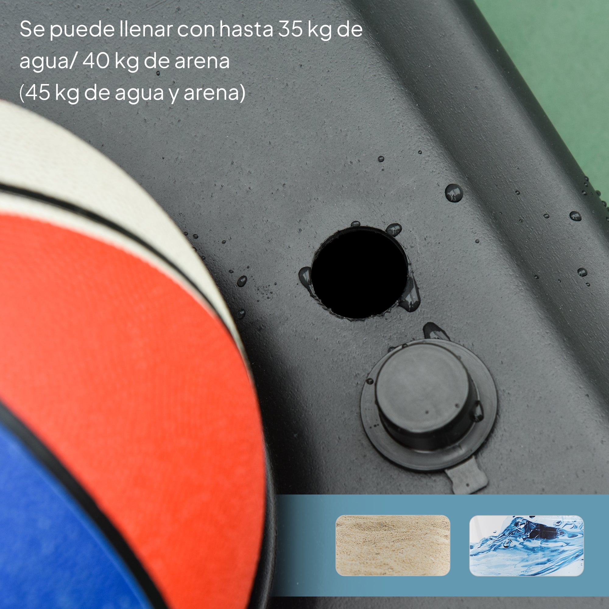 Adjustable Portable Outdoor Basketball Hoop — 63–83 in Height, PE Backboard, Wheeled Fillable Base — Teens & Adults