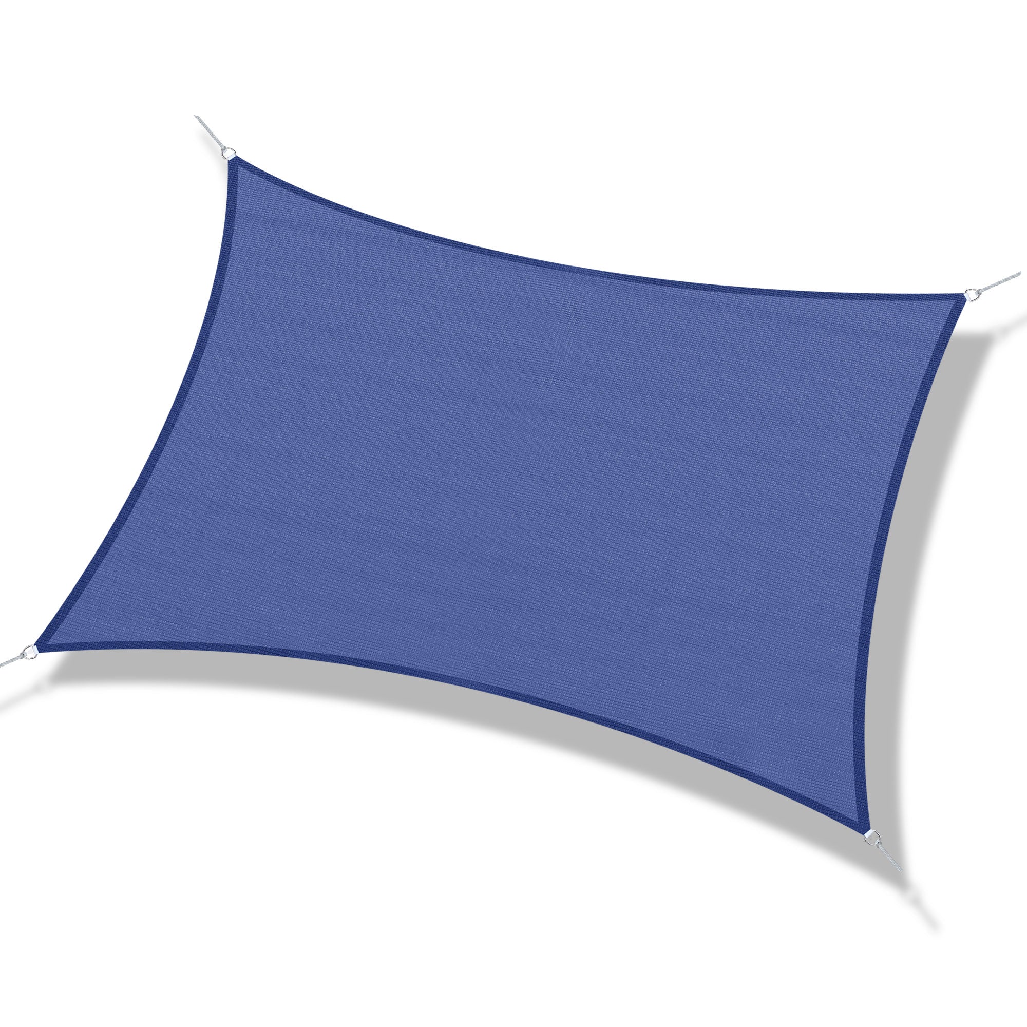 Rectangular Shade Sail 4 x 3 m High-Density Polyethylene UV Protection With Storage Bag - Blue color