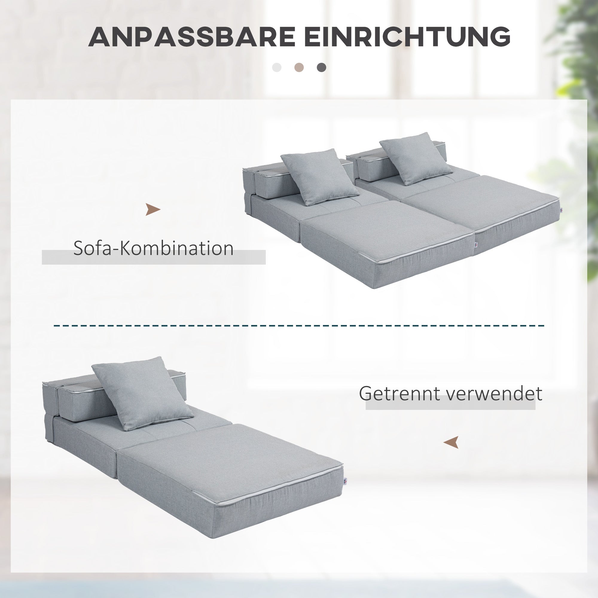 Folding Sleeper Chair, Sofa Bed, 2-in-1 Folding Armchair with Bed Function, Recliner with Pillow, Guest Bed for Living Room, Bedroom, up to 120 kg Capacity, Light Gray