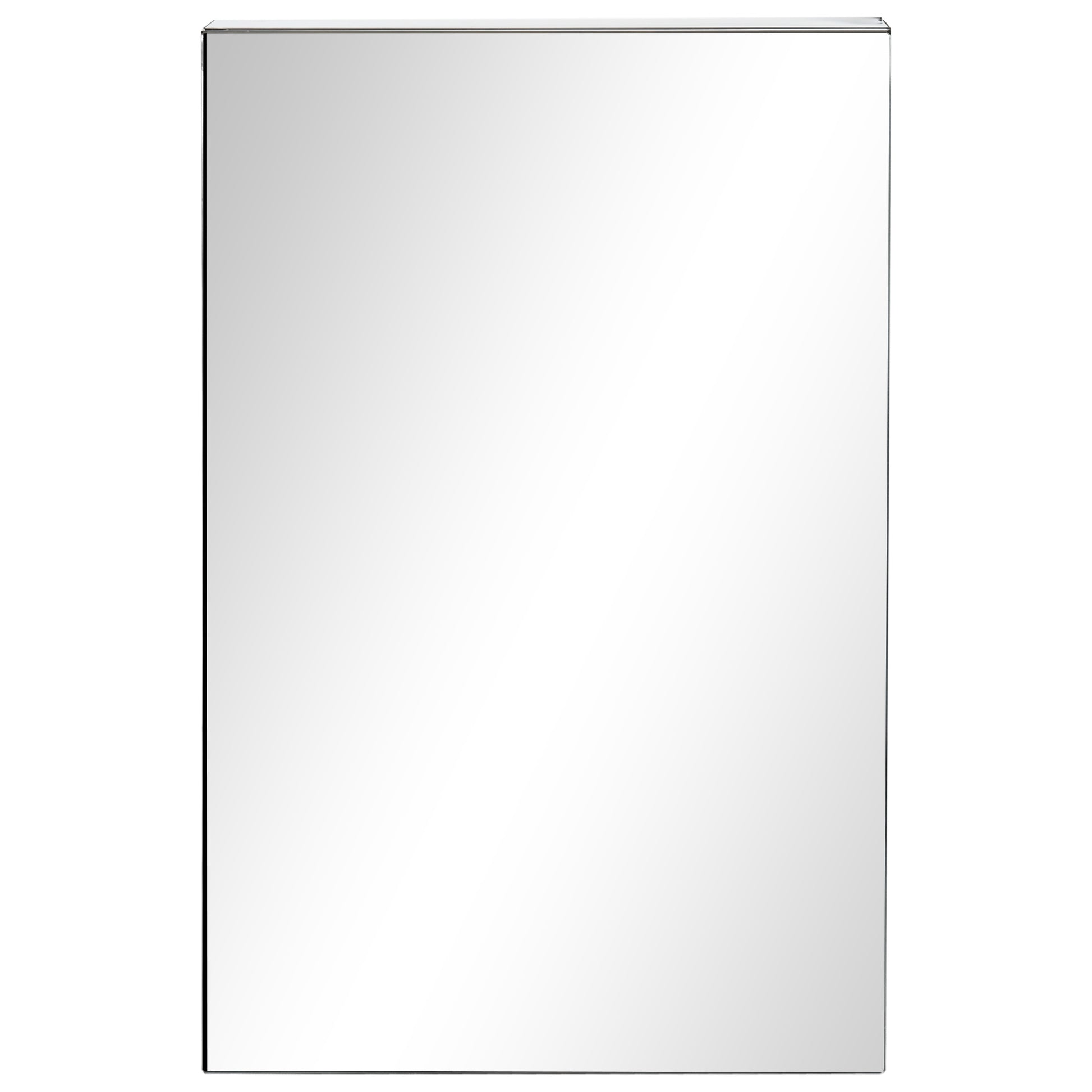 Bathroom Cabinet with Mirror Wall Mounted Hanging Bathroom Cabinet with Door and 3 Storage Shelves for Shower Toilet 39x12x60 cm Silver