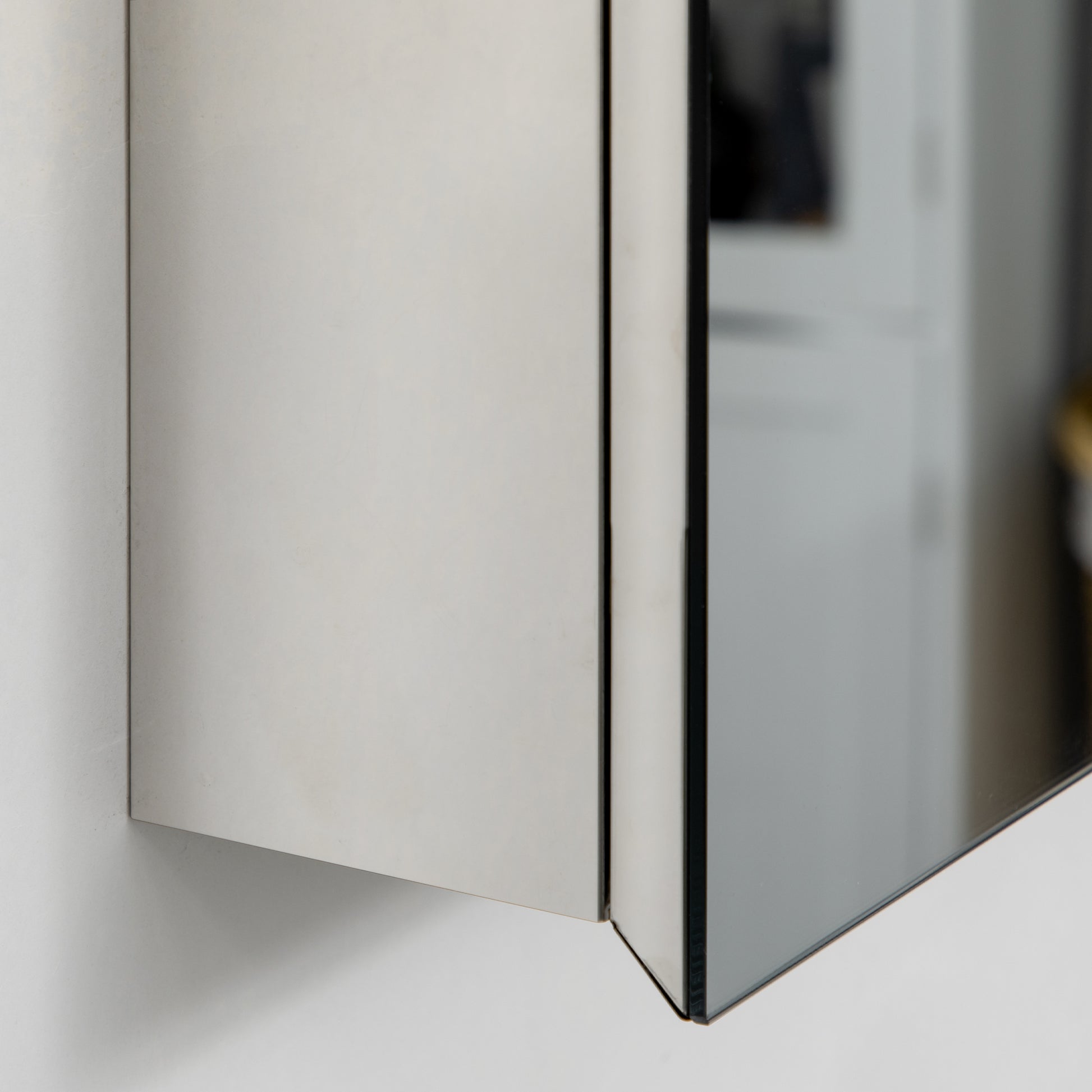 Bathroom Cabinet with Mirror Wall Mounted Hanging Bathroom Cabinet with Door and 3 Storage Shelves for Shower Toilet 39x12x60 cm Silver