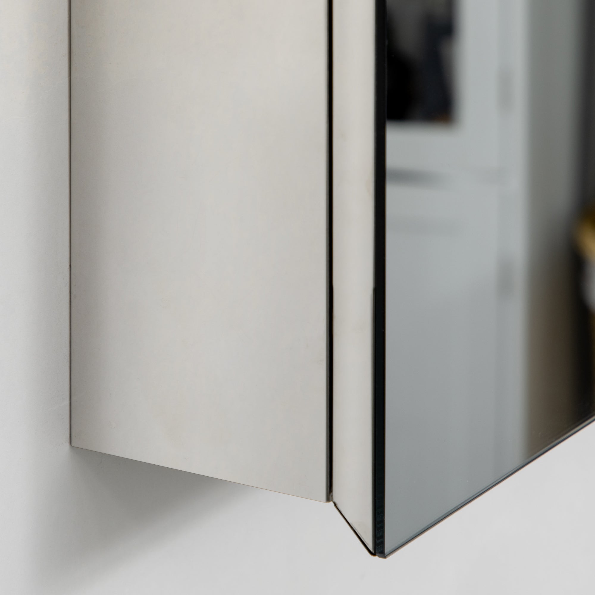 Bathroom Cabinet with Mirror Wall Mounted Hanging Bathroom Cabinet with Door and 3 Storage Shelves for Shower Toilet 39x12x60 cm Silver