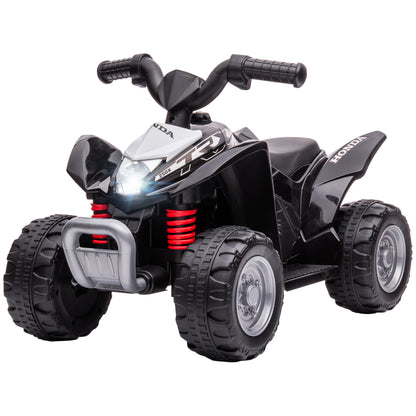 Electric Quad Miniquad Kids Electric ATV Kids Quad with LED and Horn Kids Motorcycle Child Vehicle Electric Car for Kids from 18 Months Metal Black 65.5 x 38.5 x 43.5 cm