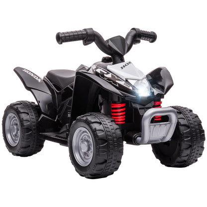 Electric Quad Miniquad Kids Electric ATV Kids Quad with LED and Horn Kids Motorcycle Child Vehicle Electric Car for Kids from 18 Months Metal Black 65.5 x 38.5 x 43.5 cm