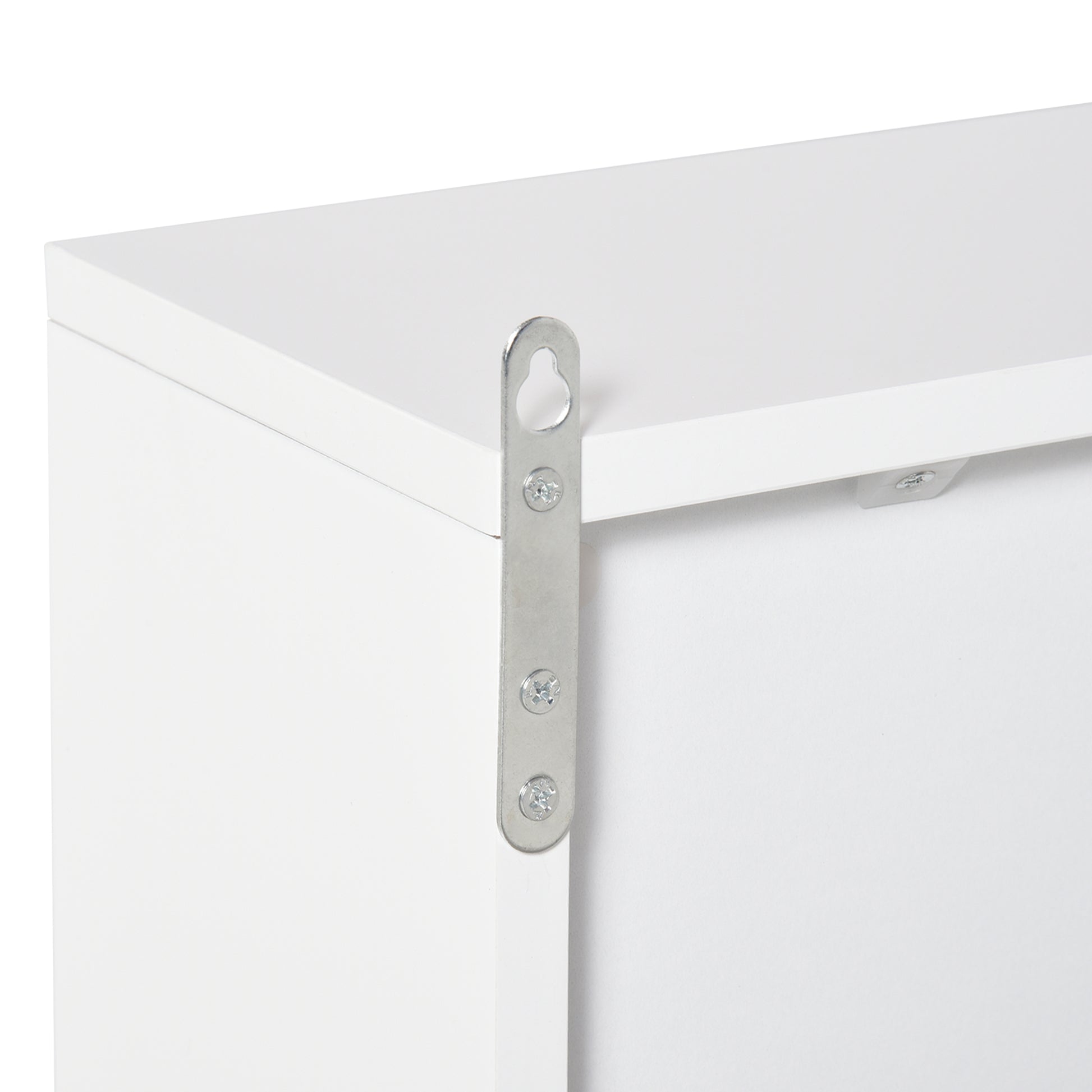 Bathroom Cabinet with Mirror with 2 Doors and Adjustable Shelf Hanging Bathroom Cabinet for Toilet Modern Style 48x14.5x45 cm White