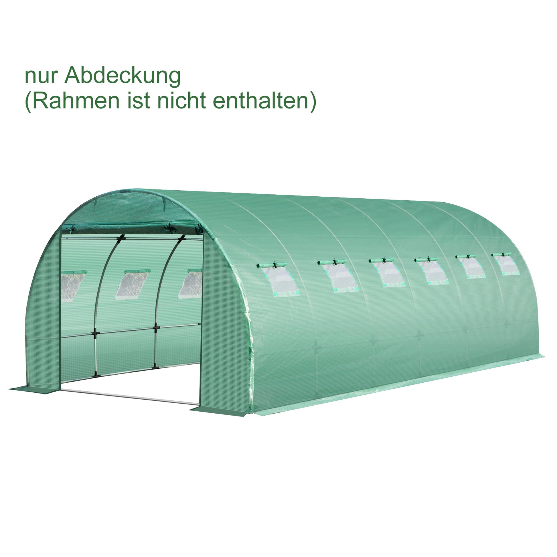 Greenhouse Film 6x3x2m, Waterproof Garden Film with UV Protection, PE Film Cover for Gardening Greenhouse Tunnel, Tunnel Film for Outdoor Area, Plants, Green