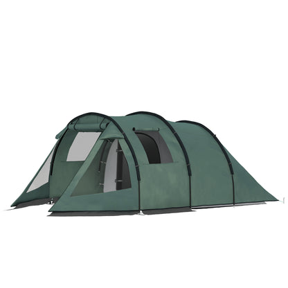 Camping Tent for 4 Persons Light, Stable Waterproof Family Tent with Door Window, Carry Bag, Tunnel Tent with 2000mm Water Column Tent for Camping Travel Trekking Garden