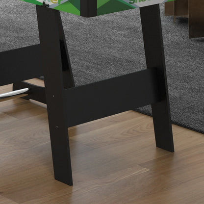 SPORTNOW Compact American Folding Billiard Table with Accessories 2 Cues, 16 Balls, Triangle, Chalk, dim. 104L x 55.5W x 68H cm, Green Felt