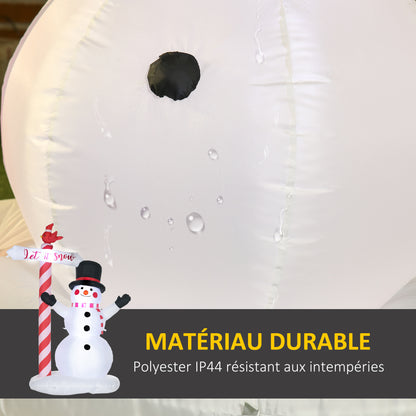 213cm Inflatable Christmas Snowman with LED Lights, fixing material and blower, Christmas decoration for indoor and outdoor weather-resistant IP44