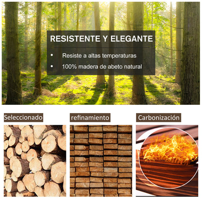 Rustic Solid Wood Rocking Chair for Outdoor Terrace or Garden 88x68x92 cm Aged Wood Color