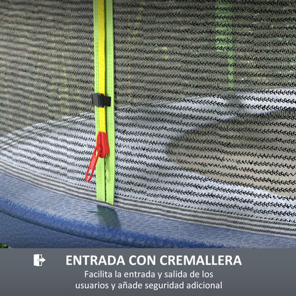 SPORTNOW Safety Net for 244 cm Trampoline Round Safety Net for Outdoor Trampoline Protector for 6 Straight Poles Green