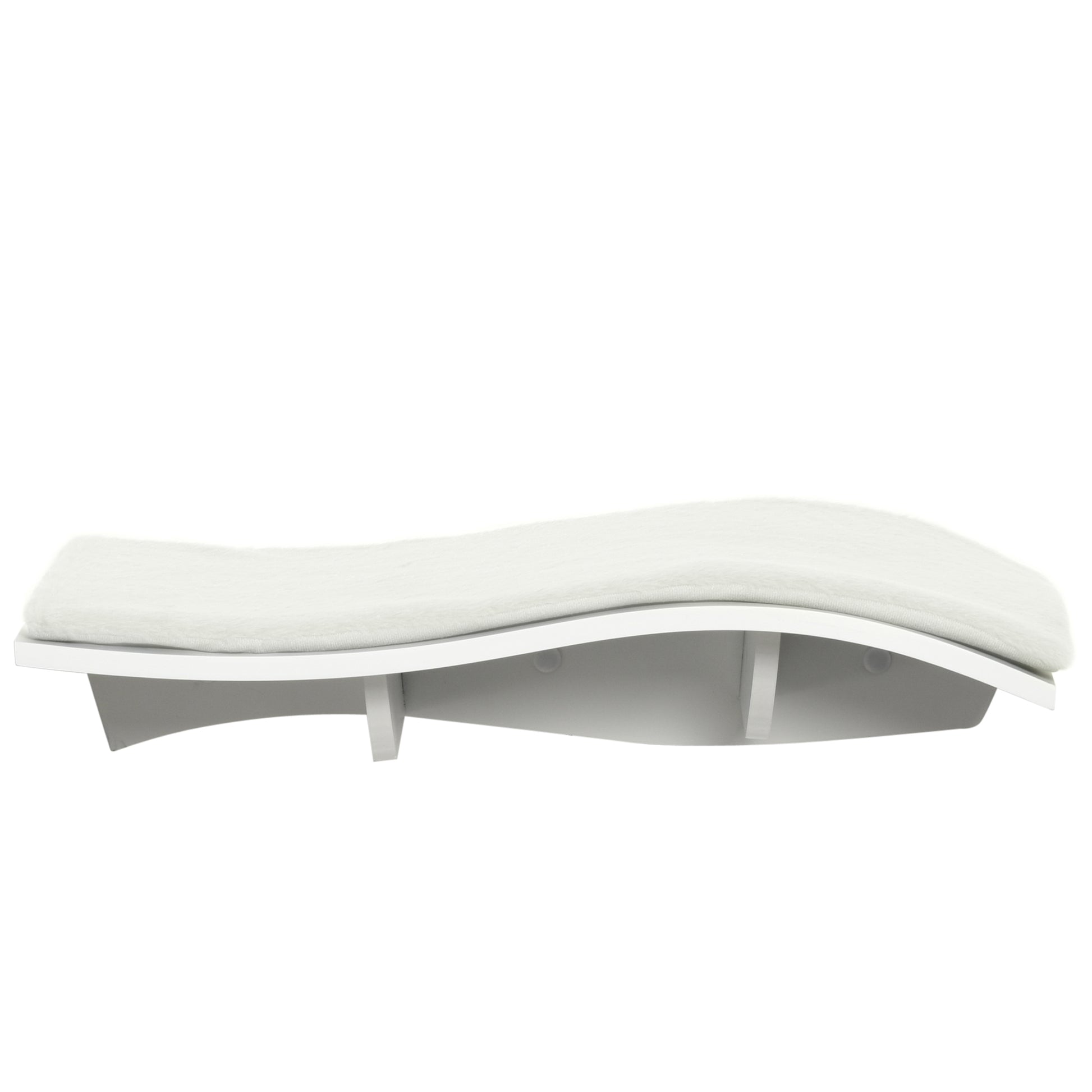 Cat Climbing Wall Cat Hammock Cat Bed Wall Cat Shelf Wall-mounted Cat Furniture Plush MDF White 53 x 28 x 12 cm