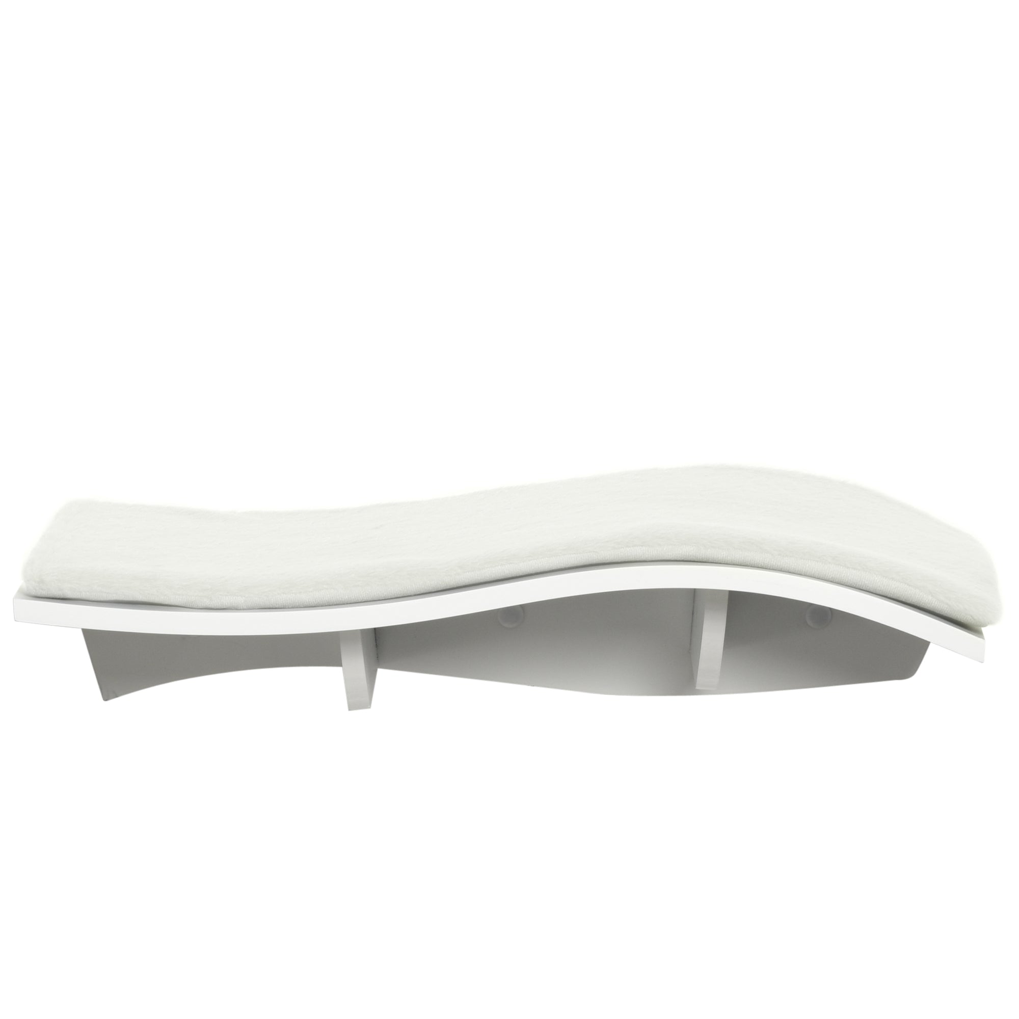 Cat Climbing Wall Cat Hammock Cat Bed Wall Cat Shelf Wall-mounted Cat Furniture Plush MDF White 53 x 28 x 12 cm