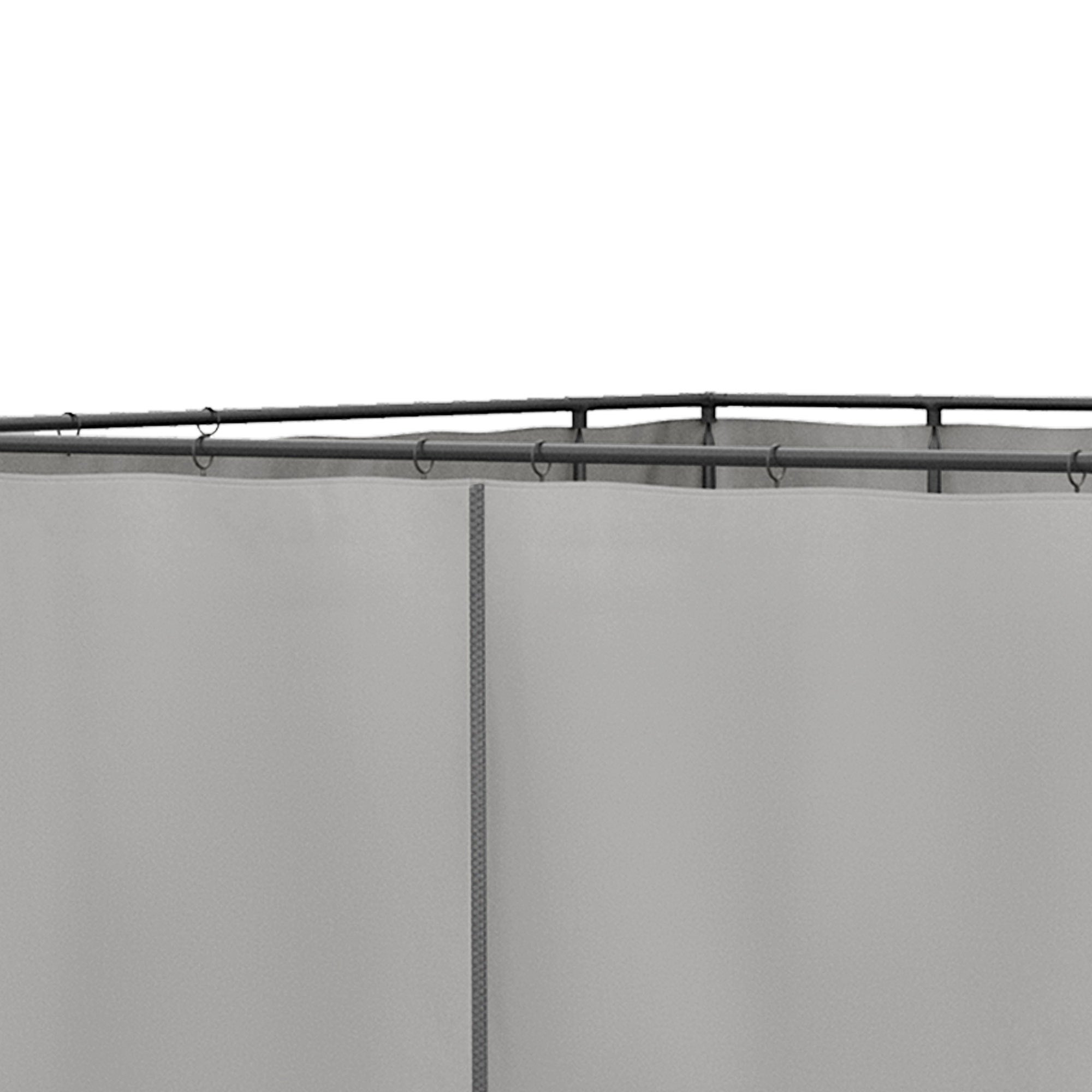 Side Wall 4-Piece Set for 3x3m Pavilion Side Panels with Hooks 302 x 205 cm Waterproof Stable Winterproof Side Panel Side Walls for Party Tent Garden Pavilion Light Gray