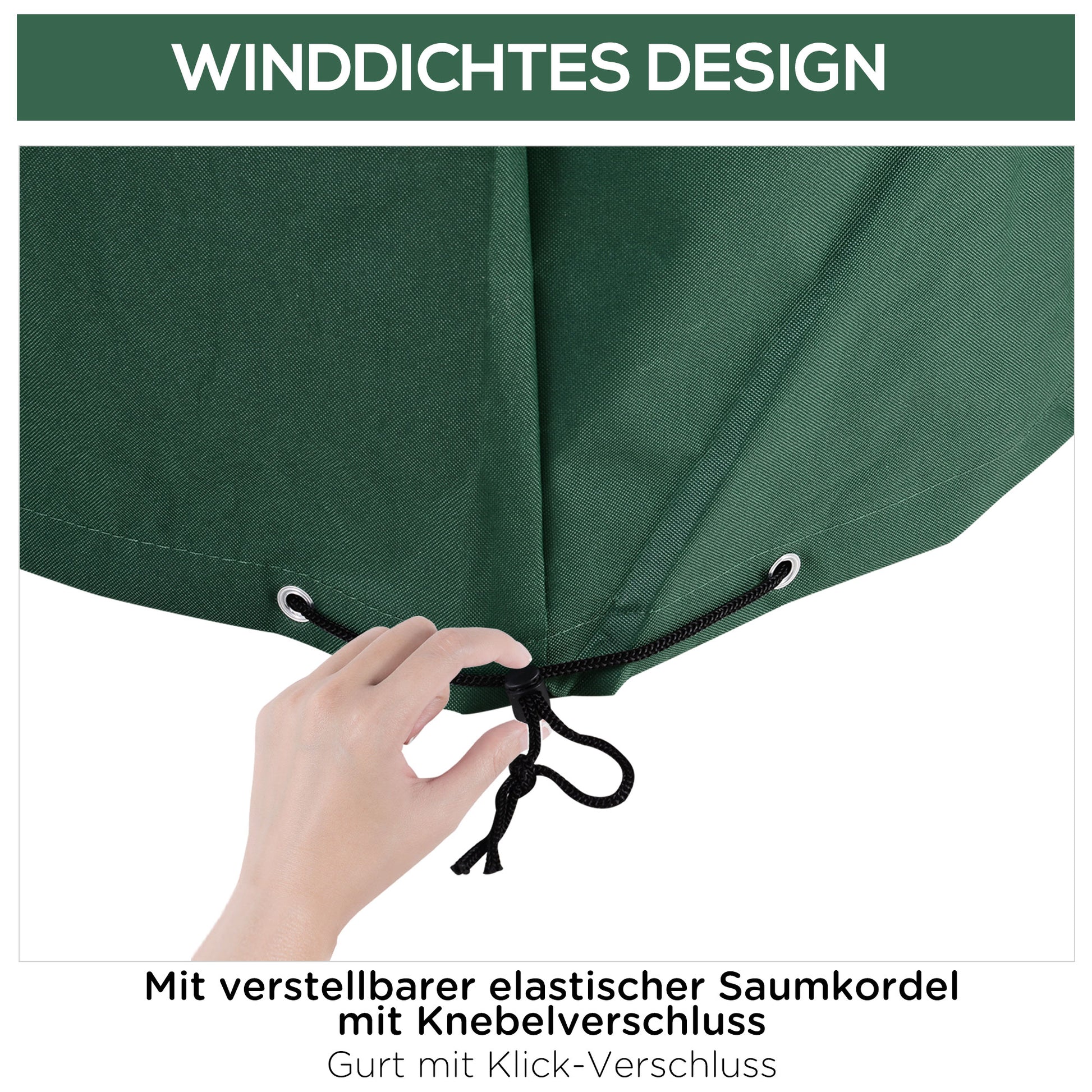 Protective Cover for Garden Furniture Green 600D Oxford 135 x 135 x 75 cm