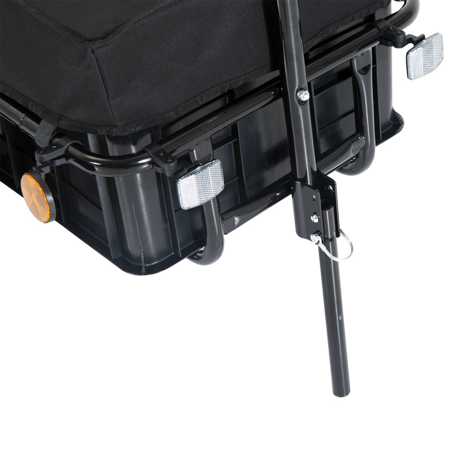 Bicycle Trailer Cargo Trailer with Protective Cover, Transport Trolley Loadable up to 40 kg, Transport Trailer Trailer for Bicycle Handcart 144 x 59 x 80 cm