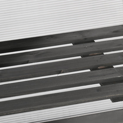 3-Tier Greenhouse Seedling Box Greenhouse Seedling Box with Two Doors made of Wood and Polycarbonate Weatherproof Load Capacity up to 15 kg (per shelf) Dark Gray 58 x 44 x 78 cm