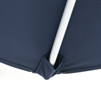 Adjustable Height Garden Umbrella with Air Vent, Outdoor Umbrella in Metal and Polyester, Ø292x242 cm, Dark Blue
