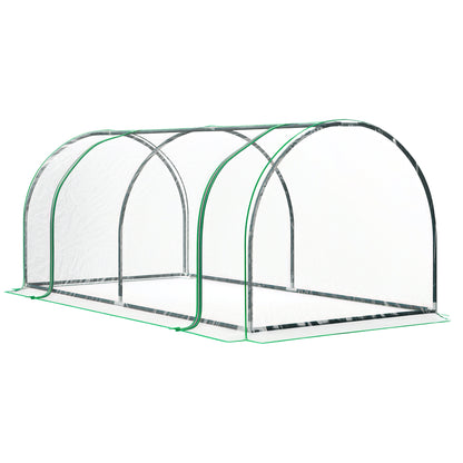 Greenhouse with Roll-up Window, Winterproof Foil Greenhouse Made of Steel, Water-Resistant Greenhouse for Balcony Garden, Tomato Greenhouse with UV Protection 200x100x80cm, Tomato Greenhouse for Vegetables Transparent