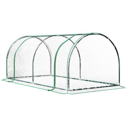 Greenhouse with Roll-up Window, Winterproof Foil Greenhouse Made of Steel, Water-Resistant Greenhouse for Balcony Garden, Tomato Greenhouse with UV Protection 200x100x80cm, Tomato Greenhouse for Vegetables Transparent