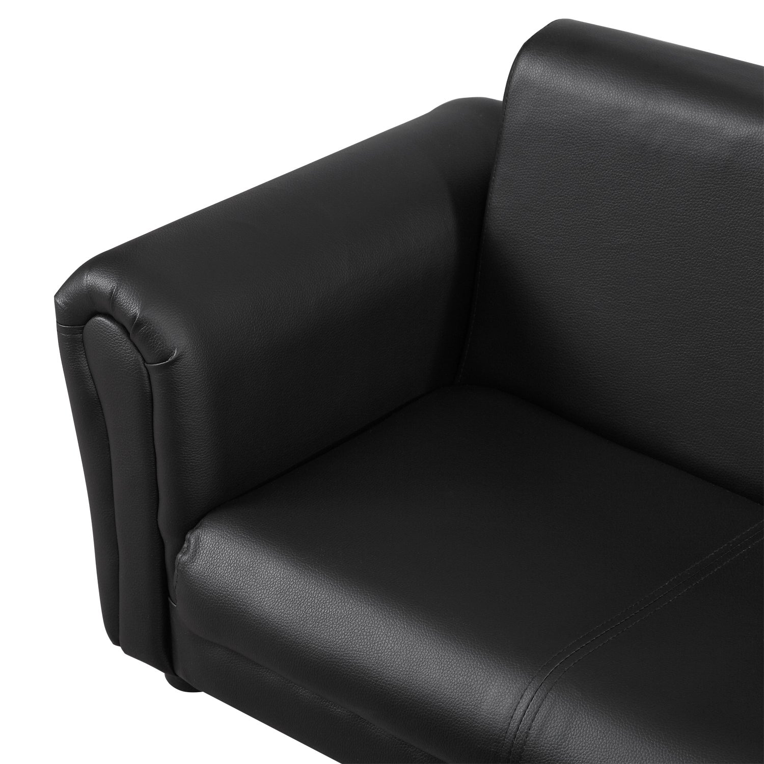 Children's Chair with Footstool, Kids Couch with Stool, Children's Sofa, Sofa Chair, Black, 83 x 42 x 41 cm