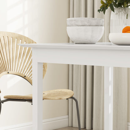 Dining Table Kitchen Table Square Dining Table for 2 People, Living Room Table Made of Solid Wood, for Kitchen, Dining Room, White, 75 x 75 x 76 cm