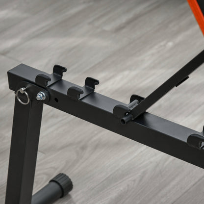 SPORTNOW Adjustable Backrest Weight Bench 5 Levels Multifunctional Dumbbell Bench Padded Seat Synthetic Leather Coating Black