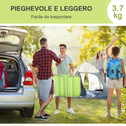 Foldable Sun Lounger with Adjustable Backrest and Cushion, Garden, Beach, and Camping Lounger, Green