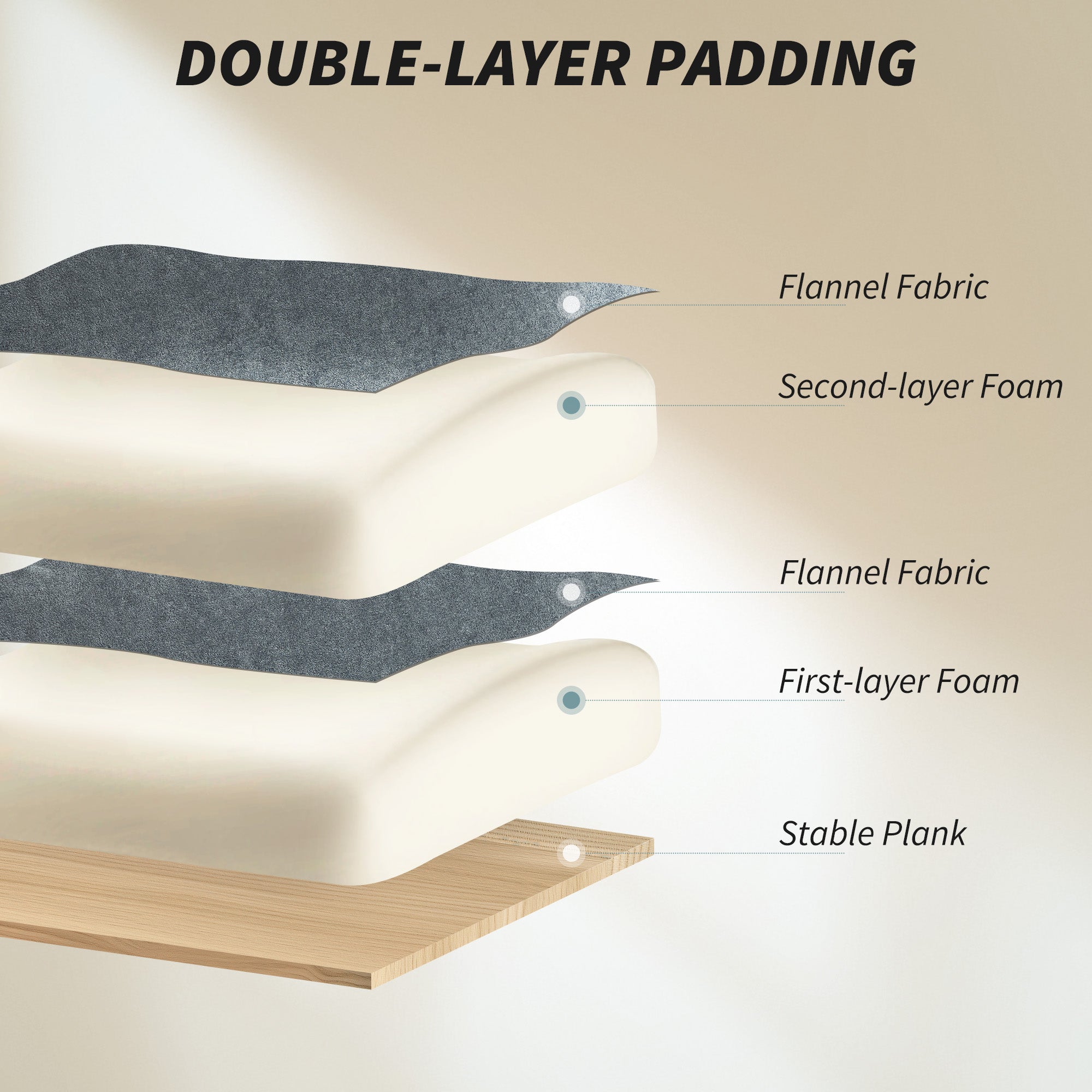 Ergonomic Office Chair with Lumbar Support, Adjustable Footrest & 360° Swivel — Padded Polar Fleece, Dark Gray