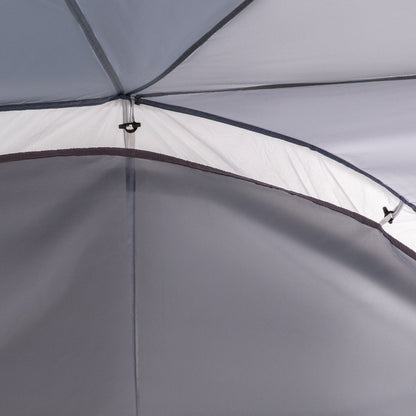 Portable Tent for 6-8 People Beach Camping Tent with 4 Mesh Screens Hook and Anti-UV Transport Bag for Fishing Hiking 137.8"x137.8"x90.6" Gray and White