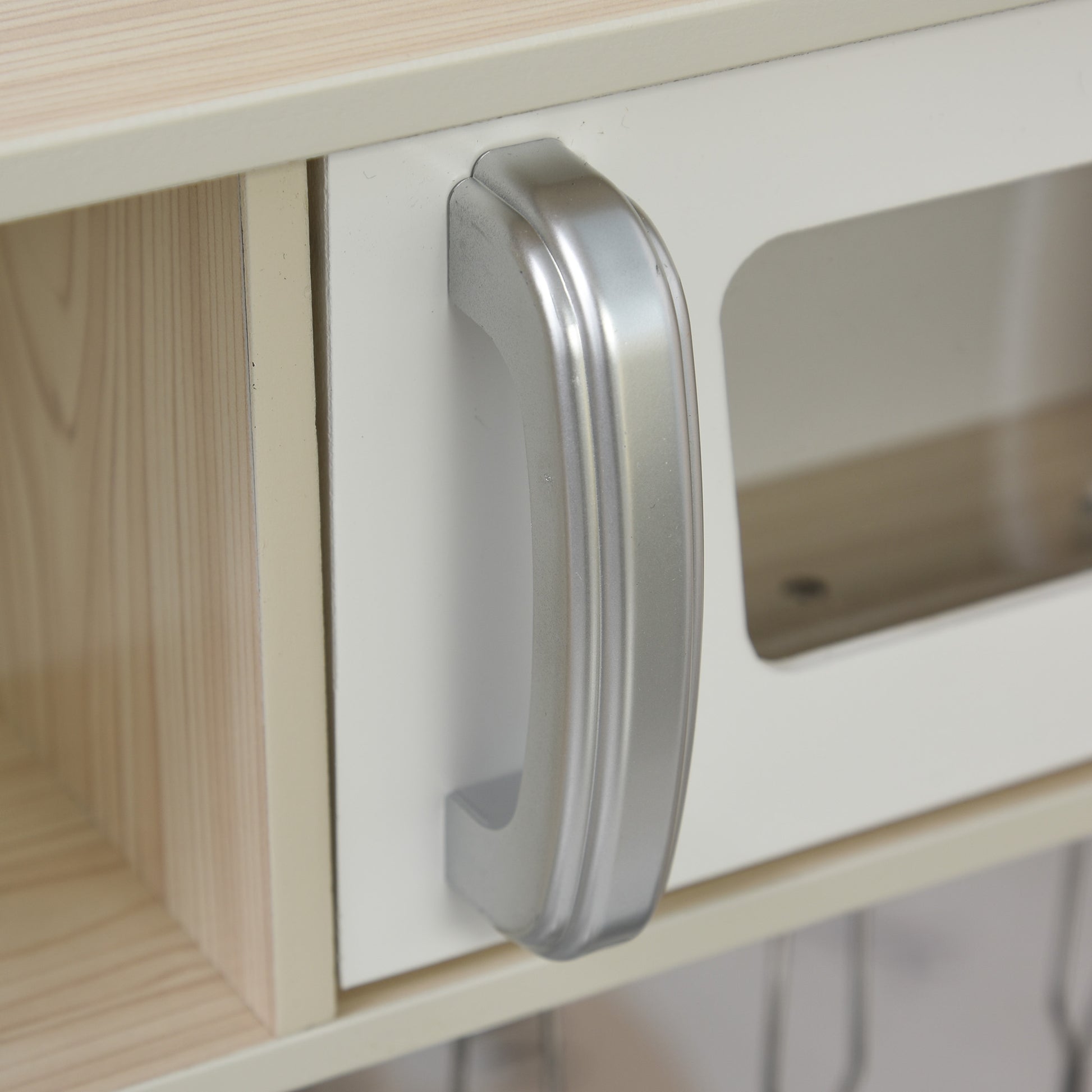 Kids Kitchen with Accessories, Dream Kitchen, Play Kitchen, Toy Kitchen for Children aged 3 and Up, Pine, MDF, White, 74 x 30 x 81 cm