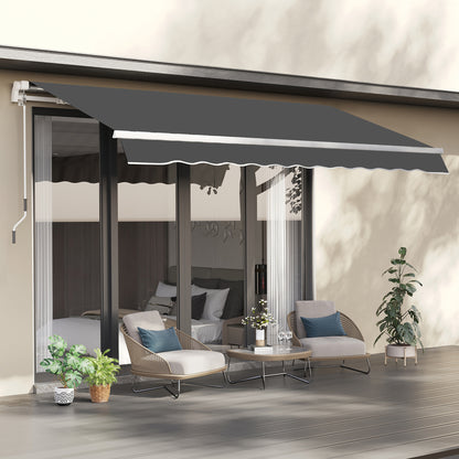 Replacement Canvas for Awning - Soft Waves Valance - High Density Polyester 280 g/m² Anti-UV 2.82L x 2.4W meters Grey