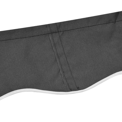 Replacement Canvas for Awning - Soft Waves Valance - High Density Polyester 280 g/m² Anti-UV 2.82L x 2.4W meters Grey