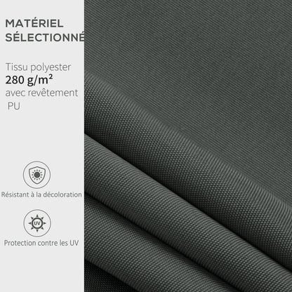 Replacement Canvas for Awning - Soft Waves Valance - High Density Polyester 280 g/m² Anti-UV 2.82L x 2.4W meters Grey