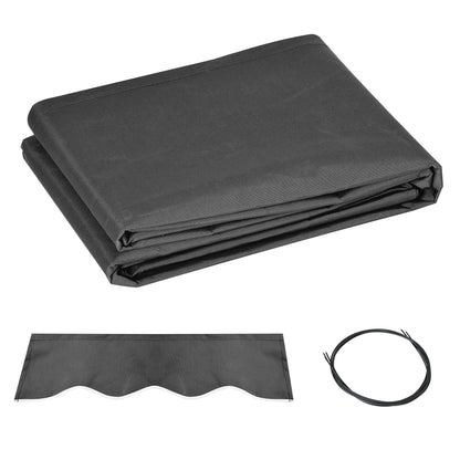 Replacement Canvas for Awning - Soft Waves Valance - High Density Polyester 280 g/m² Anti-UV 2.82L x 2.4W meters Grey