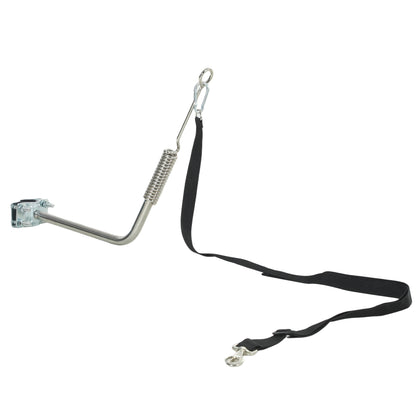 Bike Leash for Dogs with Shock Absorber, Adjustable Lead & Quick-Release — Silver/Black
