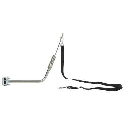 Bike Leash for Dogs with Shock Absorber, Adjustable Lead & Quick-Release — Silver/Black