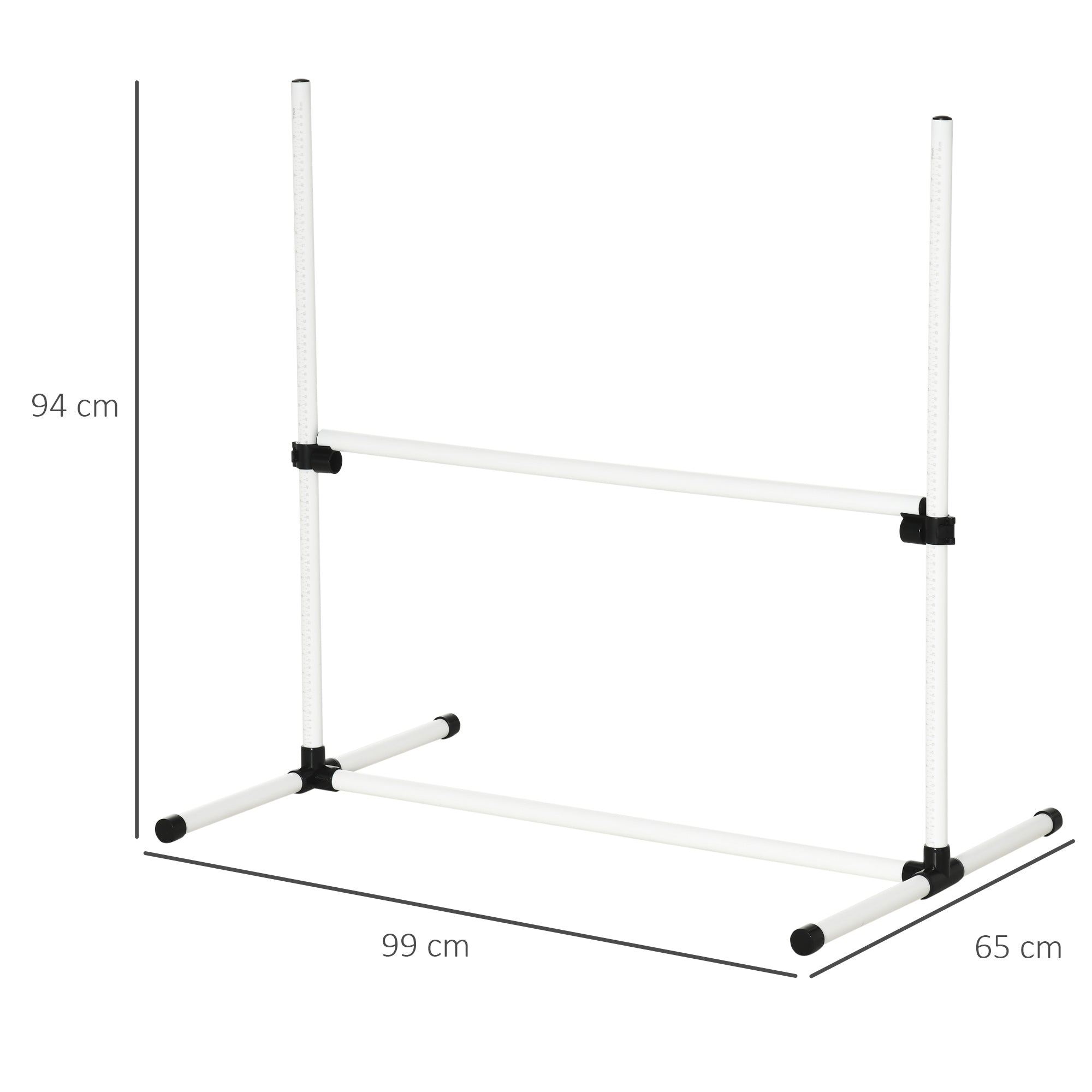 Agility Set for Dogs 4-piece Agility Equipment for Dog Training Steeplechase Set with 4 adjustable height hurdles Carrying Bag Coordination Training Agility Set for Games Training