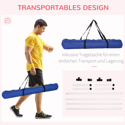 Agility Set for Dogs 4-piece Agility Equipment for Dog Training Steeplechase Set with 4 adjustable height hurdles Carrying Bag Coordination Training Agility Set for Games Training