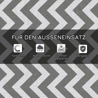 Outdoor Carpet Weatherproof Outdoor Rug Carpet Outdoor Rug for Living Room Balcony Garden Terrace Bathroom Hall Kitchen 121x182cm Light Grey+White