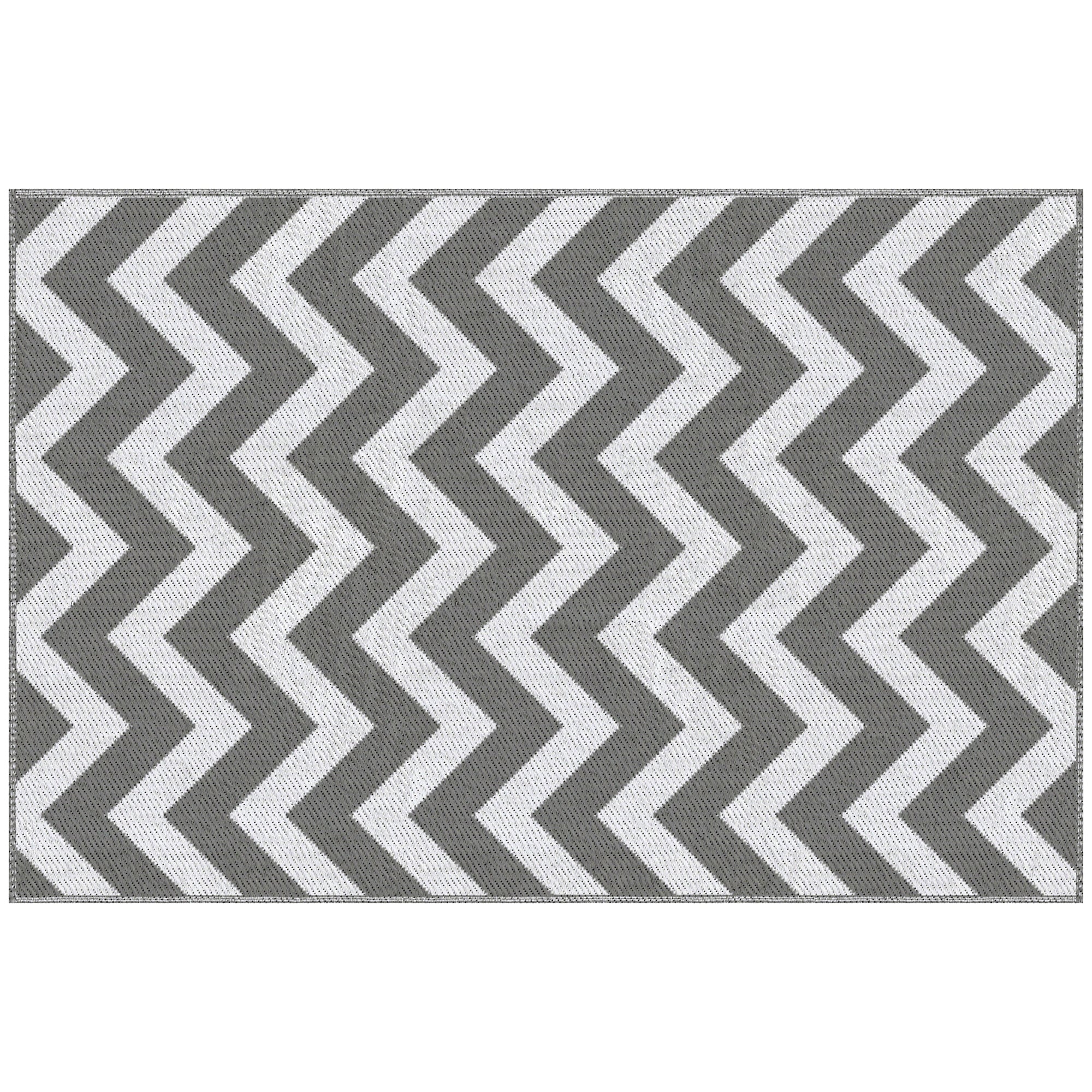 Outdoor Carpet Weatherproof Outdoor Rug Carpet Outdoor Rug for Living Room Balcony Garden Terrace Bathroom Hall Kitchen 121x182cm Light Grey+White