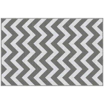 Outdoor Carpet Weatherproof Outdoor Rug Carpet Outdoor Rug for Living Room Balcony Garden Terrace Bathroom Hall Kitchen 121x182cm Light Grey+White
