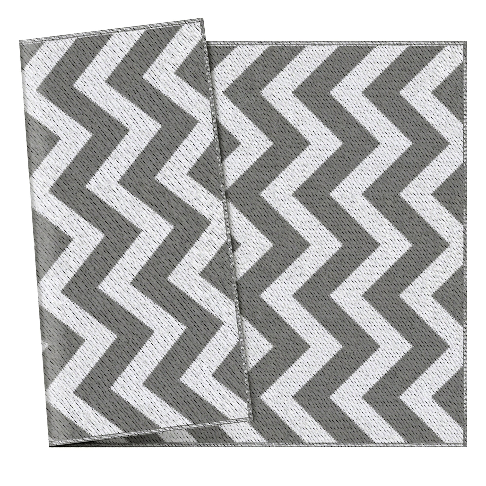 Outdoor Carpet Weatherproof Outdoor Rug Carpet Outdoor Rug for Living Room Balcony Garden Terrace Bathroom Hall Kitchen 121x182cm Light Grey+White